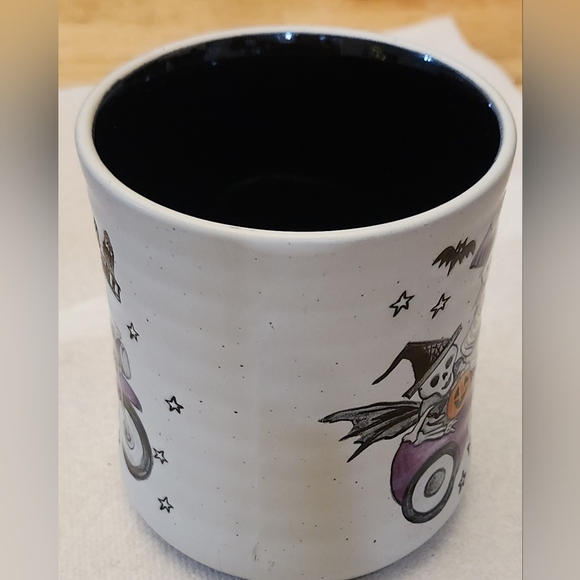 Cobwebs & Cauldrons Halloween Skeletons on Motorcycle 18 oz. Mug - Picture 2 of 7